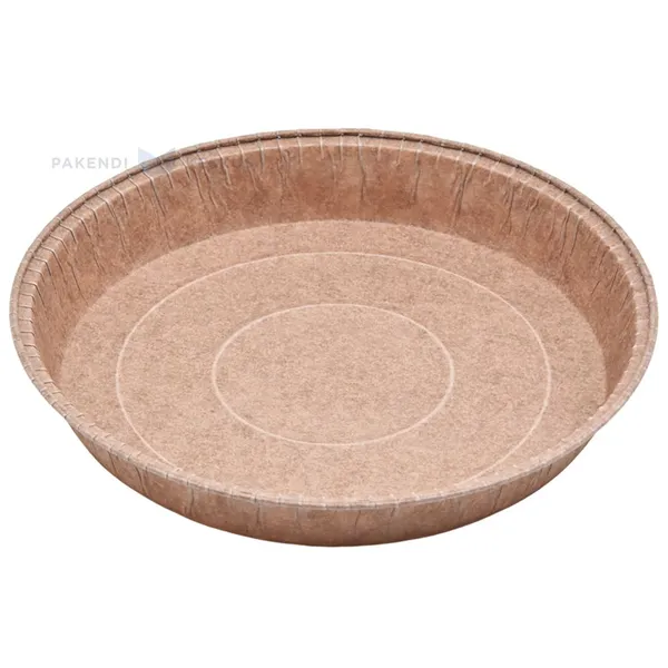 Pruun ECOS kartongist küpsetusvorm diam. 135mm kõrgus 20mm, pakis 20tk