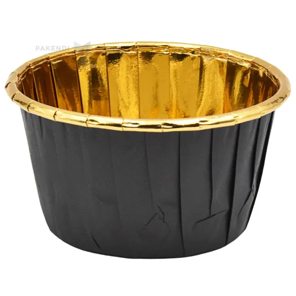 Red-golden double layered cupcake mold diam. 50mm height 39mm, 100pcs/pack