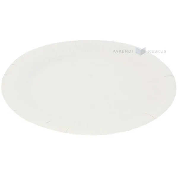 White paper plate diameter 23cm, 100pcs/pack