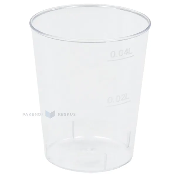 Snapsilasi, PS, 40 ml / 4 cl, kirkas, EU-merkintä, 20 kpl:n pakkaus