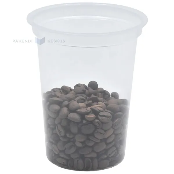 Läbipaistev toidutops ilma kaaneta PP 400ml diam. 95mm, pakis 50tk