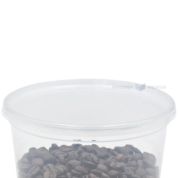 Läbipaistev kaas 350ml ja 500ml toidutopsile PP diam. 125mm, pakis 50tk