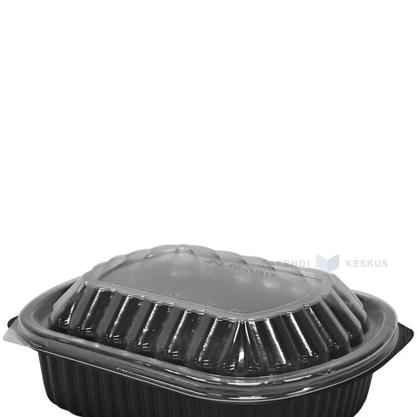 Caurspīdīgs vāks melnam 1-nodalījuma pārtikas traukam  207x170x40mm 952ml, 63gb./iepakojumā