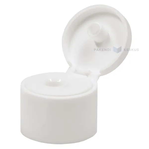 Valge avatav kork plastikust pudelile diam 24mm