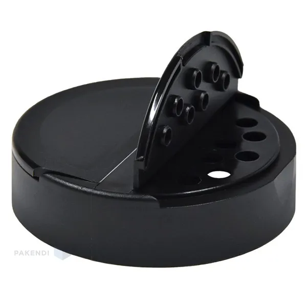 Must kaas plastikust purgile diameetriga 63mm 2-osaline