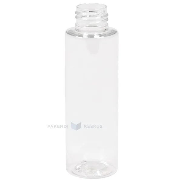 Plastikust pudel "Cylindrical" PET 100ml diameetriga 24mm