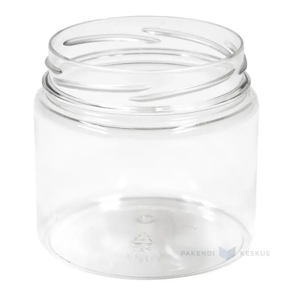 Plastikust purk "Cylindrical" PET 300ml diameetriga 83mm