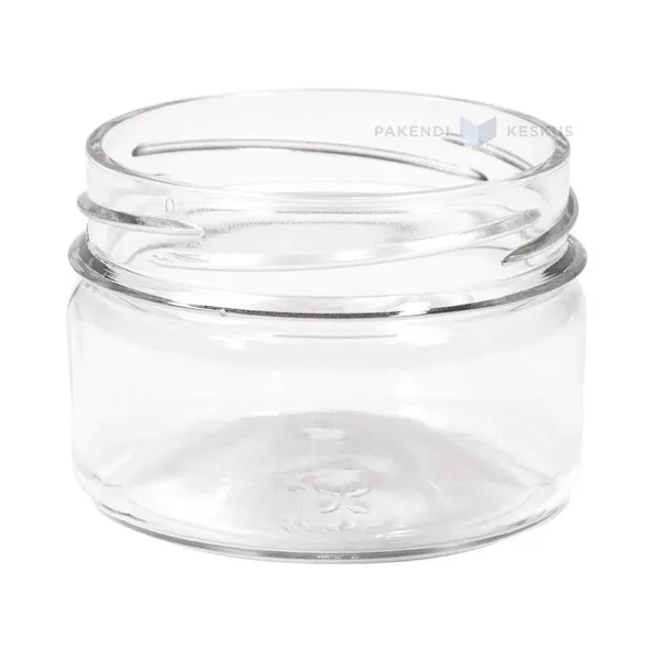 Plastikust purk "Cylindrical" PET 65ml diameetriga 63mm