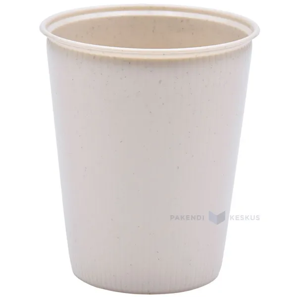Korduvkasutatav plastikust hall kohvitops 250ml diam. 80mm PP 50x masinpesu