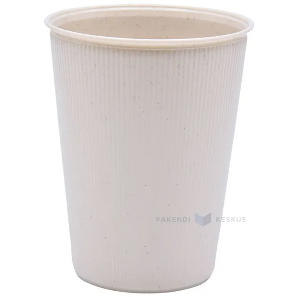 Korduvkasutatav plastikust hall kohvitops 430ml diam. 90mm PP 50x masinpesu