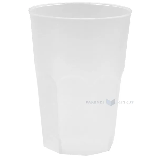 Korduvkasutatav plastikust matt joogiklaas 420ml PP 50x masinpestav