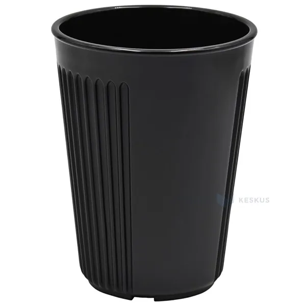Reusable plastic black drinking cup 440ml PS 50x machine washable