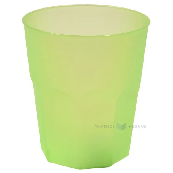 Korduvkasutatav plastikust roheline joogiklaas 350ml PP 50x masinpestav