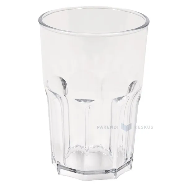 Korduvkasutatav plastikust joogiklaas 400ml SAN 500x masinpestav