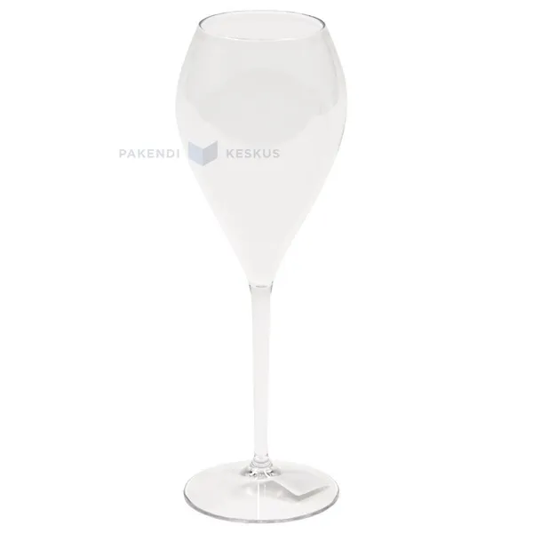 Korduvkasutatav plastikust proseccopokaal jalaga 240ml TT 350x masinpestav