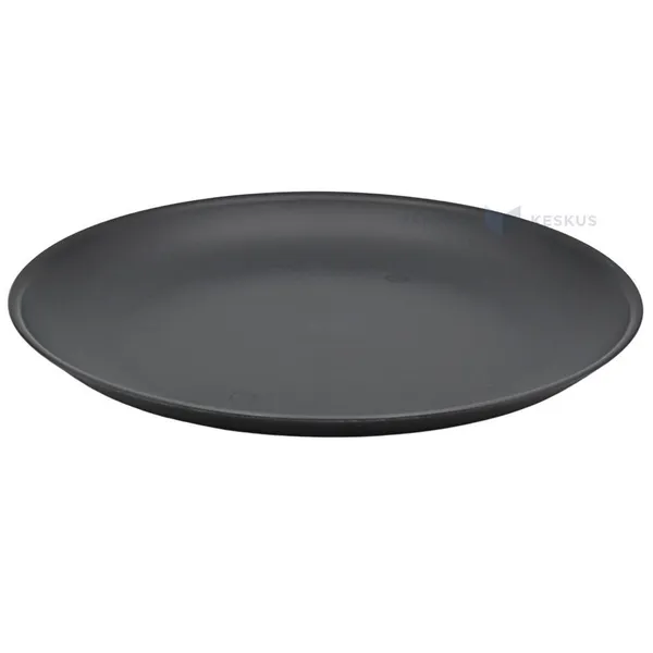 Reusable dark grey plastic plate 23,5cm PP 125x machine washable