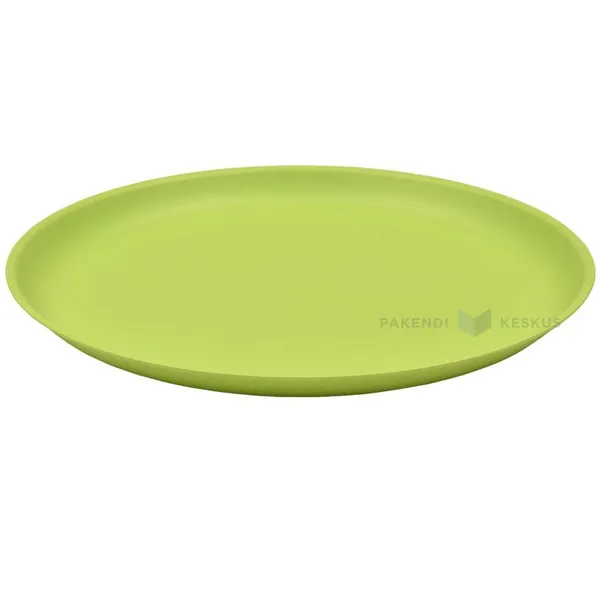 Reusable green plastic plate 27,4cm PP 50x machine washable