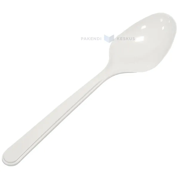 Reusable plastic soup spoon 18cm 125x machine washable, 100pcs/pack