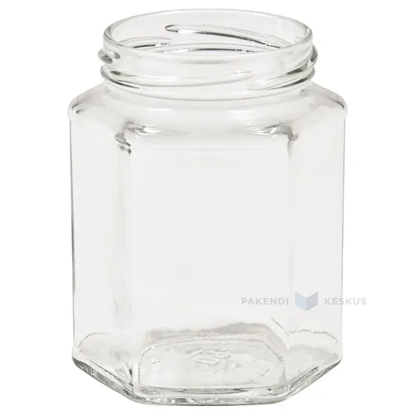 Klaaspurk ilma kaaneta Esagonale 314ml diameetriga 63mm