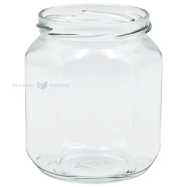 Klaaspurk ilma kaaneta Esagonale 580ml diameetriga 82mm