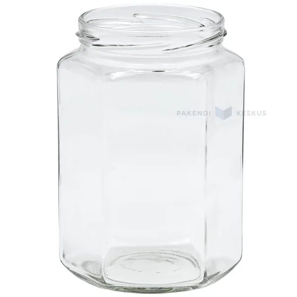 Klaaspurk ilma kaaneta Esagonale 770ml diameetriga 82mm
