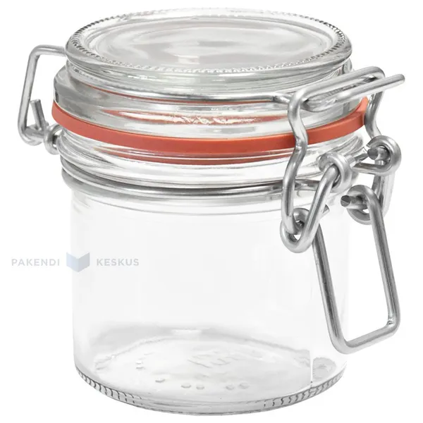 Klaaspurk klambriga kaanega Ermetico 125ml diameetriga 65mm
