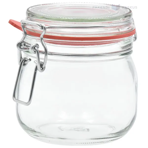 Klaaspurk klambriga kaanega Ermetico 580ml diameetriga 90mm