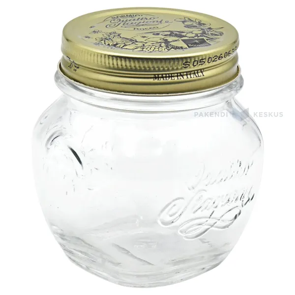 Klaaspurk kuldse kaanega Bormioli Anfora 300ml diameetriga 93mm