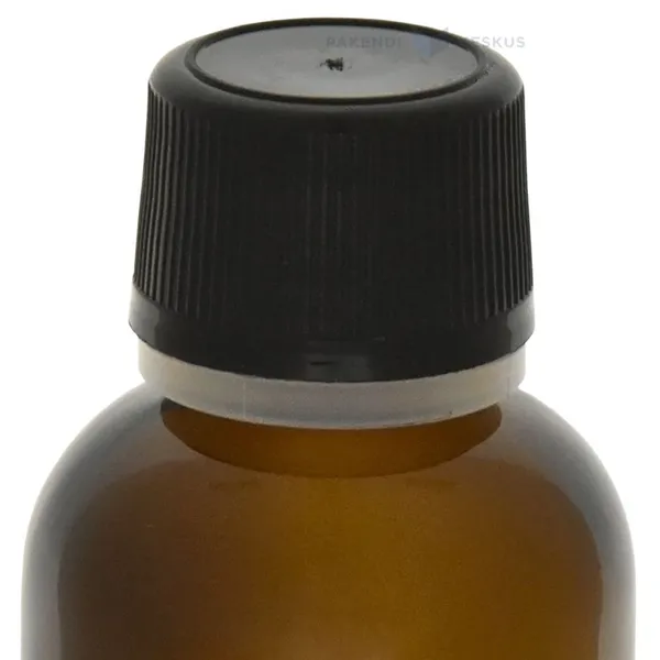 Black safety cork for glass bottle with diameter 18mm