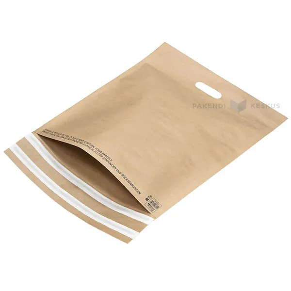 Pruun postikott 36x37+8+8cm kahe liimiribaga ja auksangaga