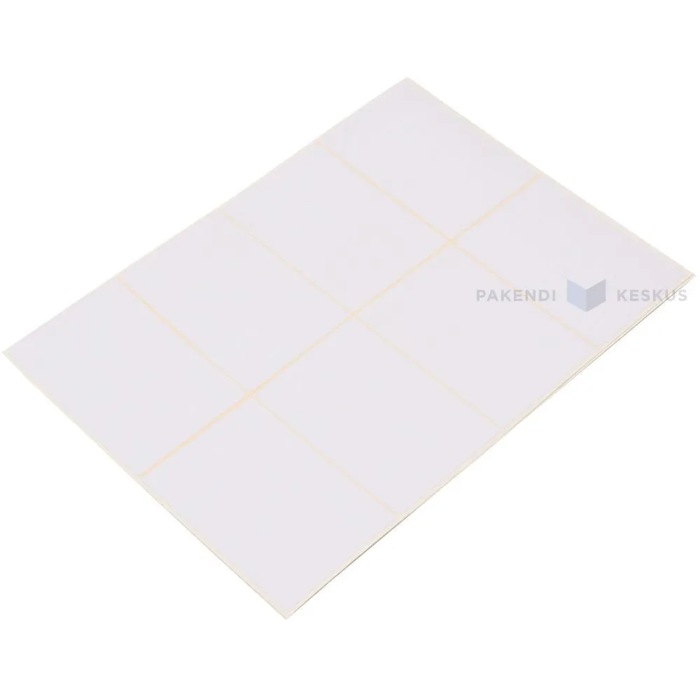 Vinüülkleebis 105x75mm 8tk A4 lehel, pakis 3lehte