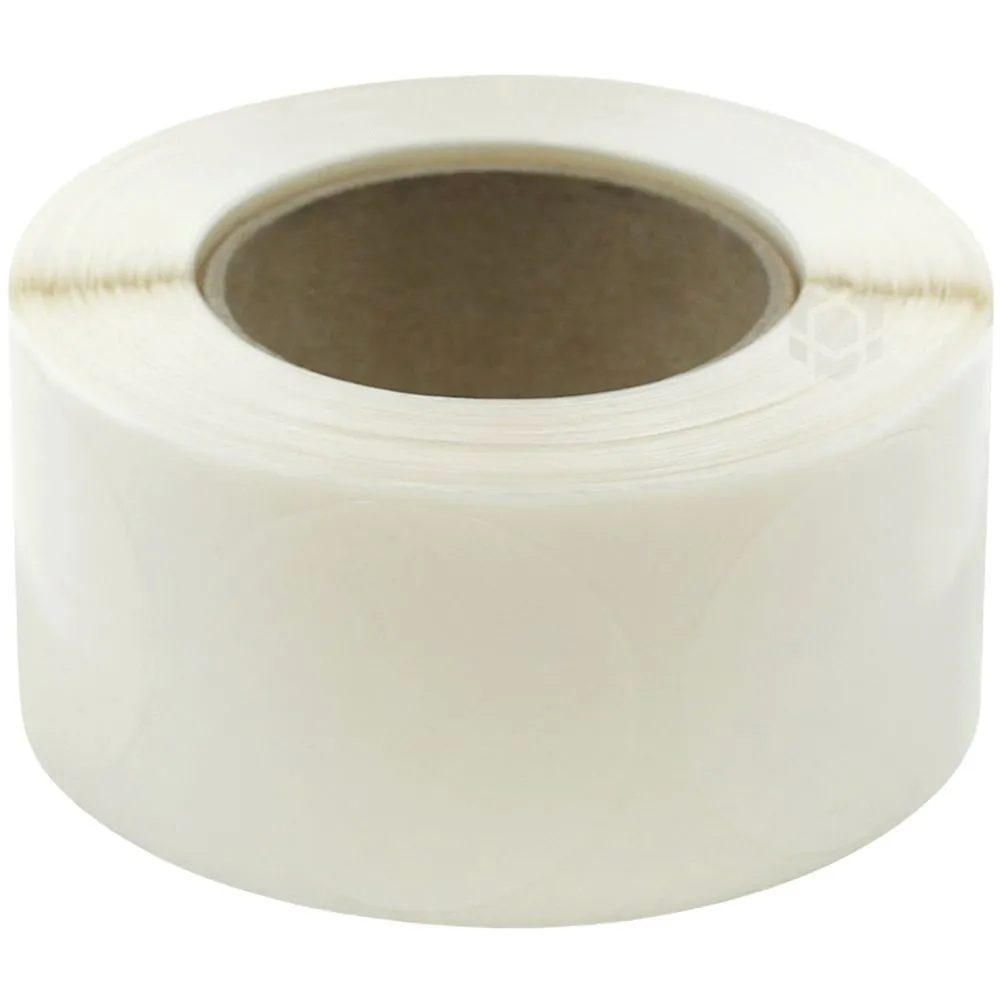 Läbipaistev kleebisetikett diameeter 33mm, rullis 500tk