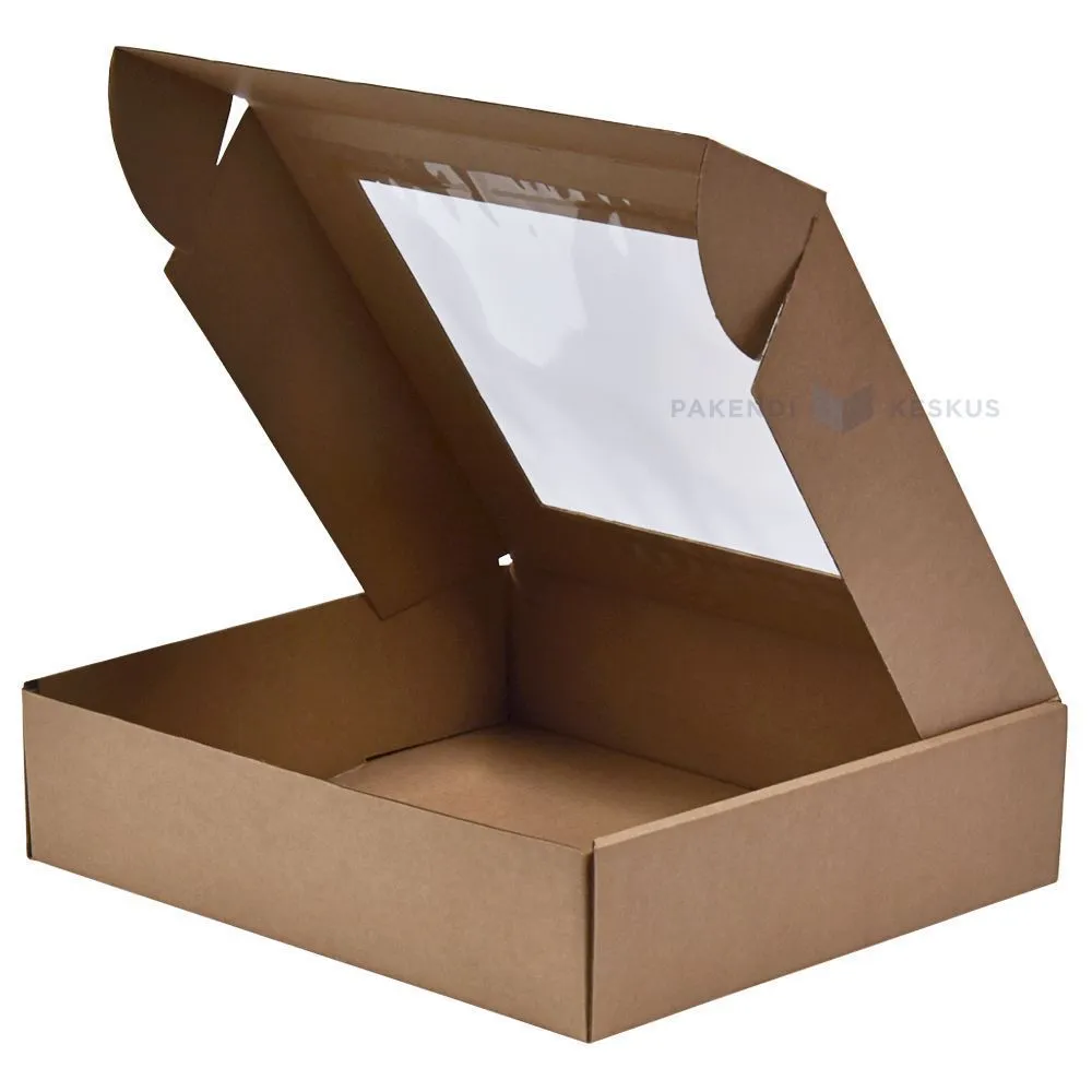 Lainepappkarp kaanega ja aknaga 330x300x80mm