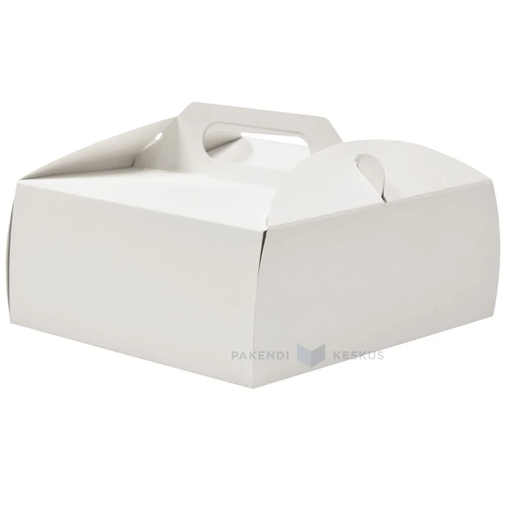 White gift box with handle 150x150x65mm