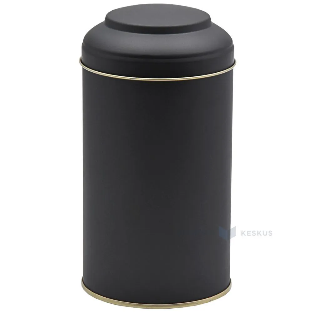 Matte black golden inside metal box with lid 89x150mm