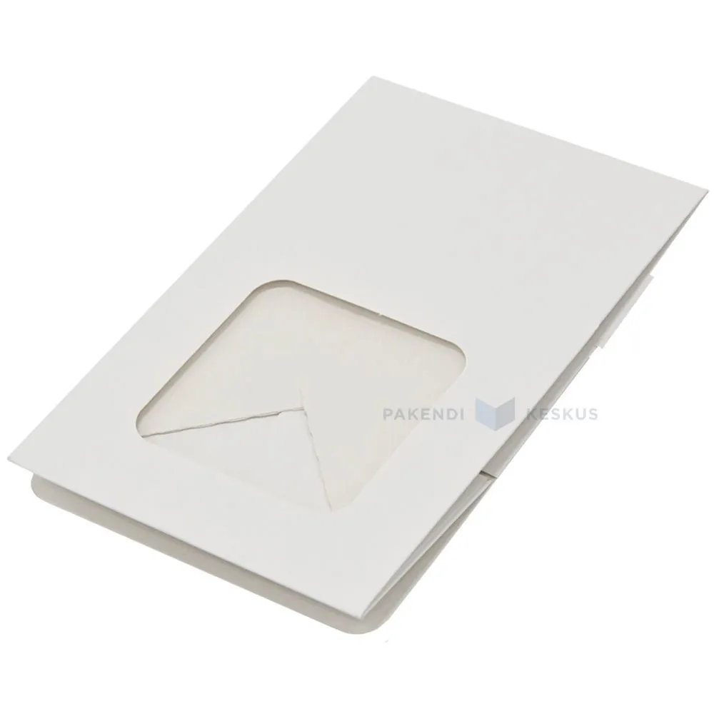 Kartongist valge aknaga koogikarp 13x13x7cm, pakis 20tk