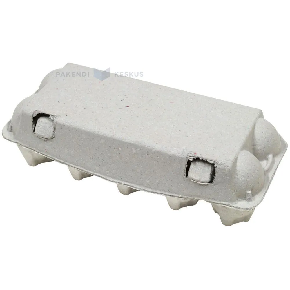 Gray egg carton for 10 eggs S M L, 50pcs/pack