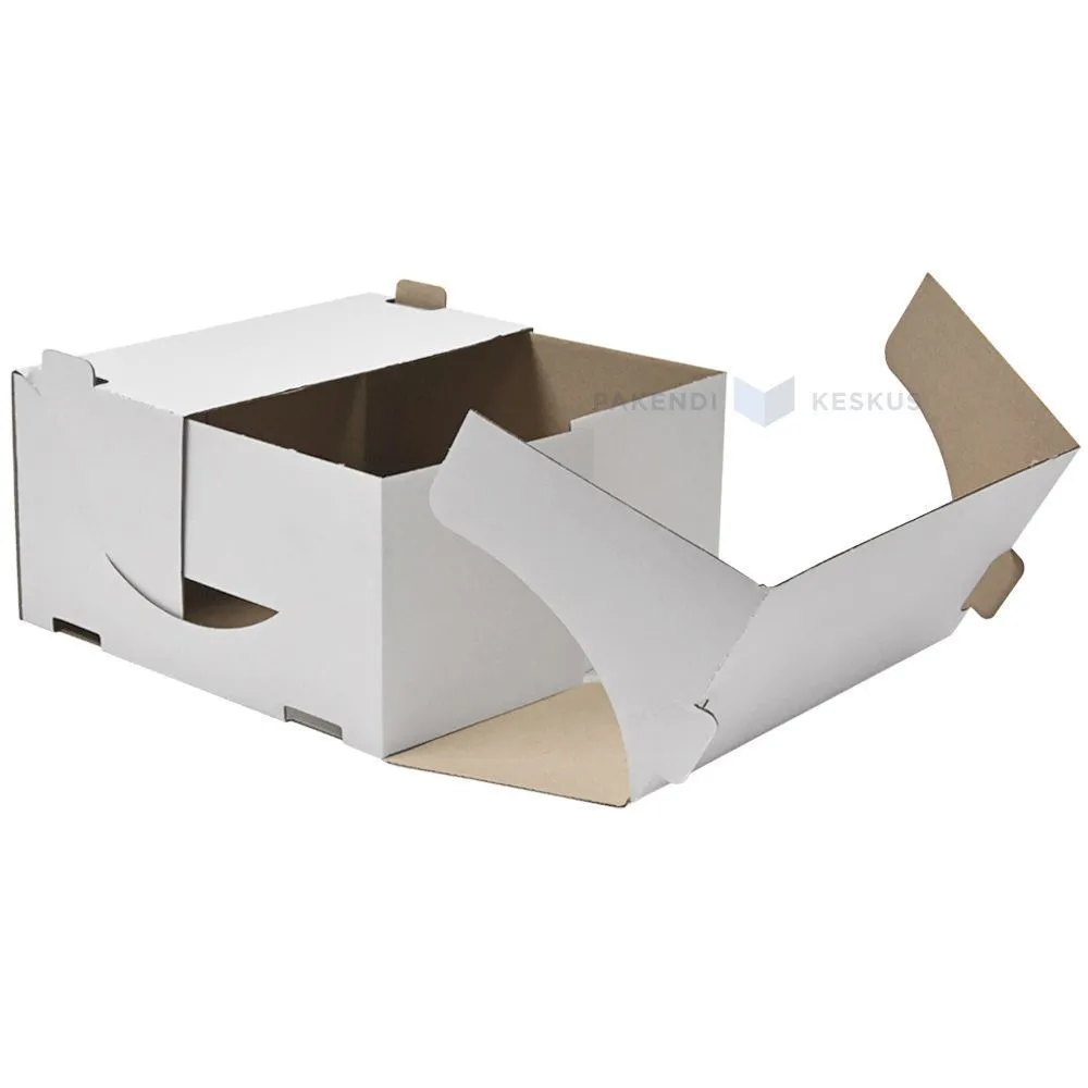 Minilainepapist valge-pruun tordikarp 203x203x104mm, pakis 25tk