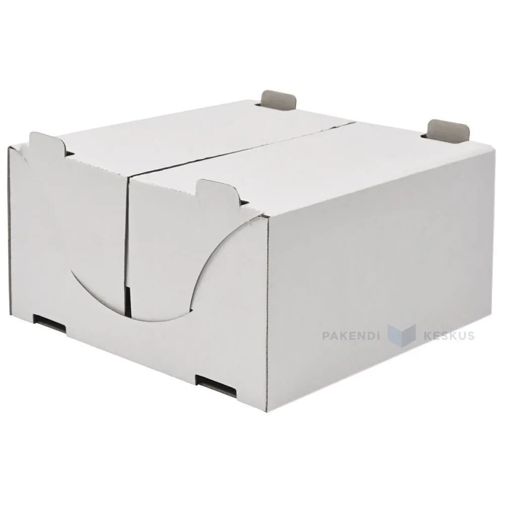 Minilainepapist valge-pruun tordikarp 203x203x104mm, pakis 25tk