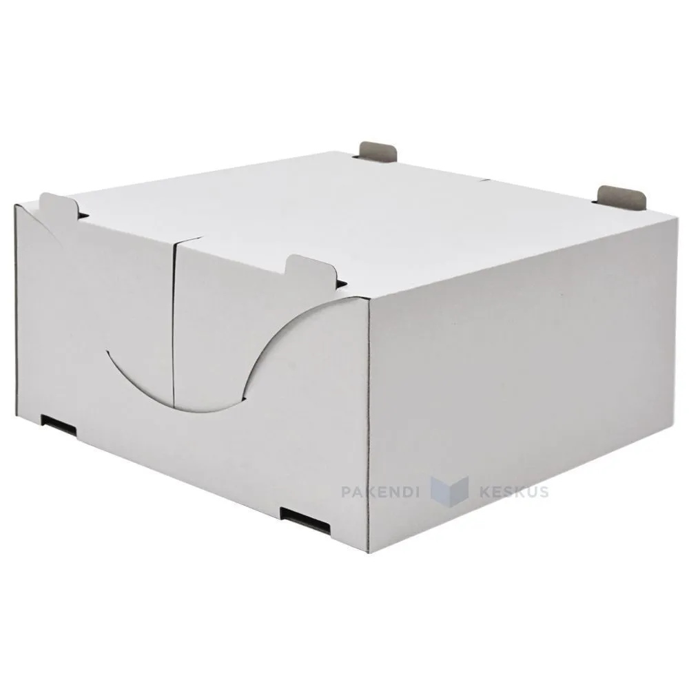 Minilainepapist valge-pruun tordikarp 243x243x116mm, pakis 25tk