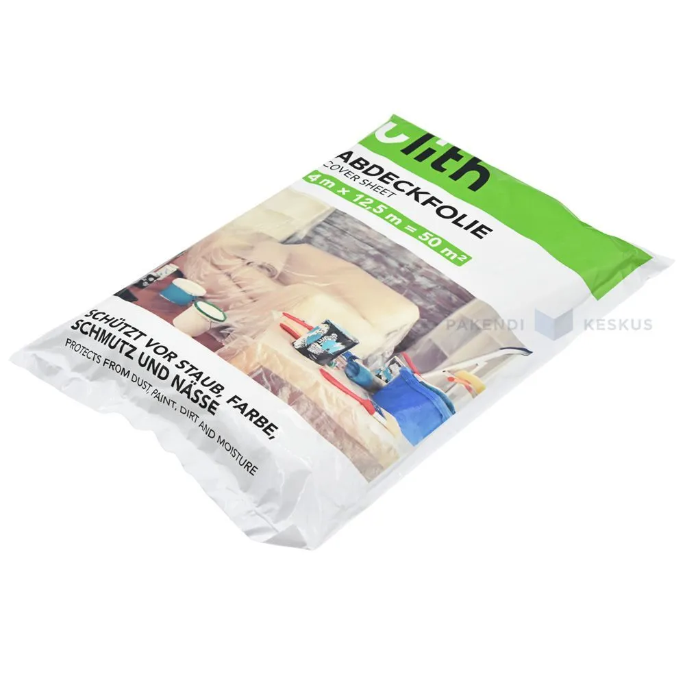 Transparent covering sheet HD 400x1250cm 50m2, 1pc/pack