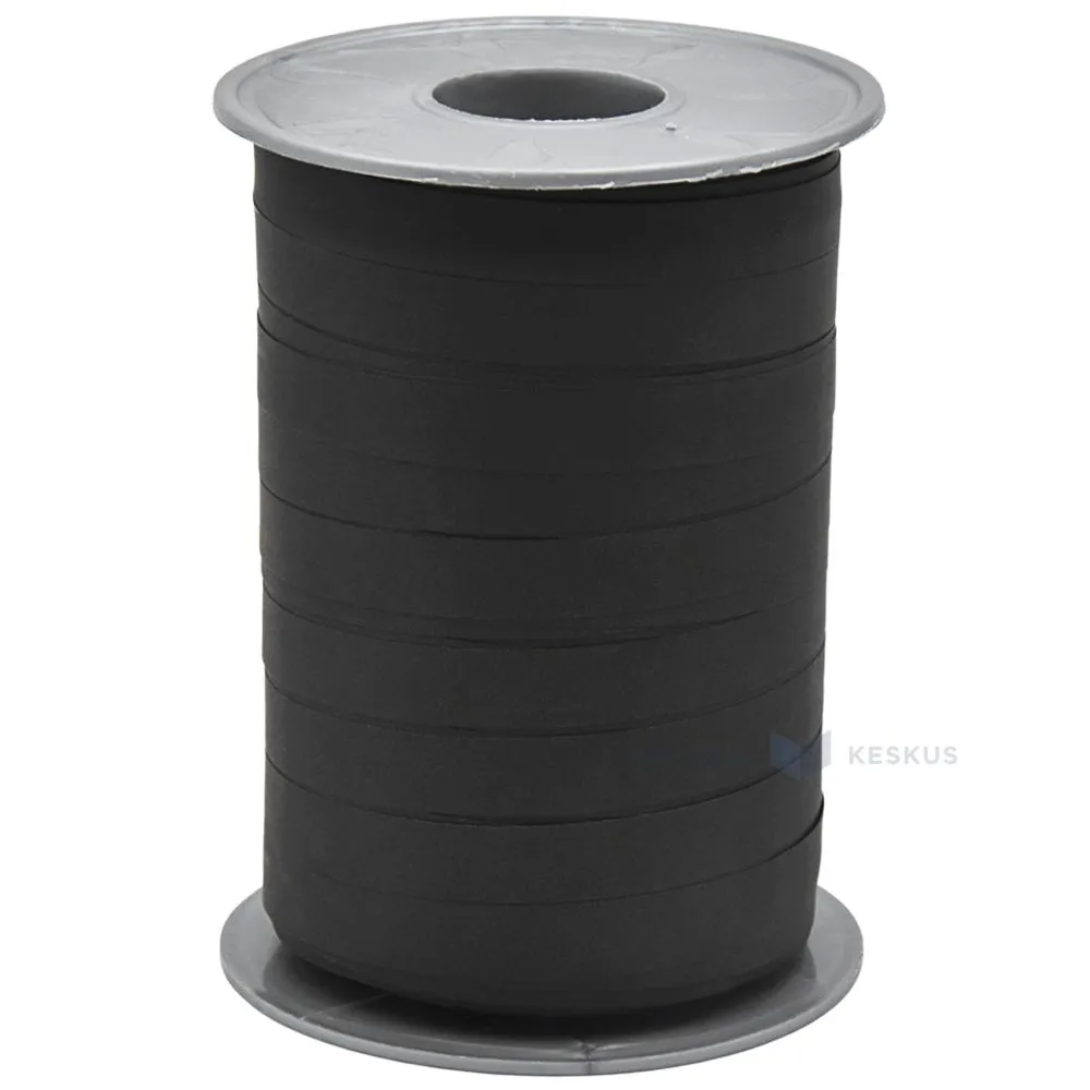 Matte black ribbon 10mm wide, 200m/roll