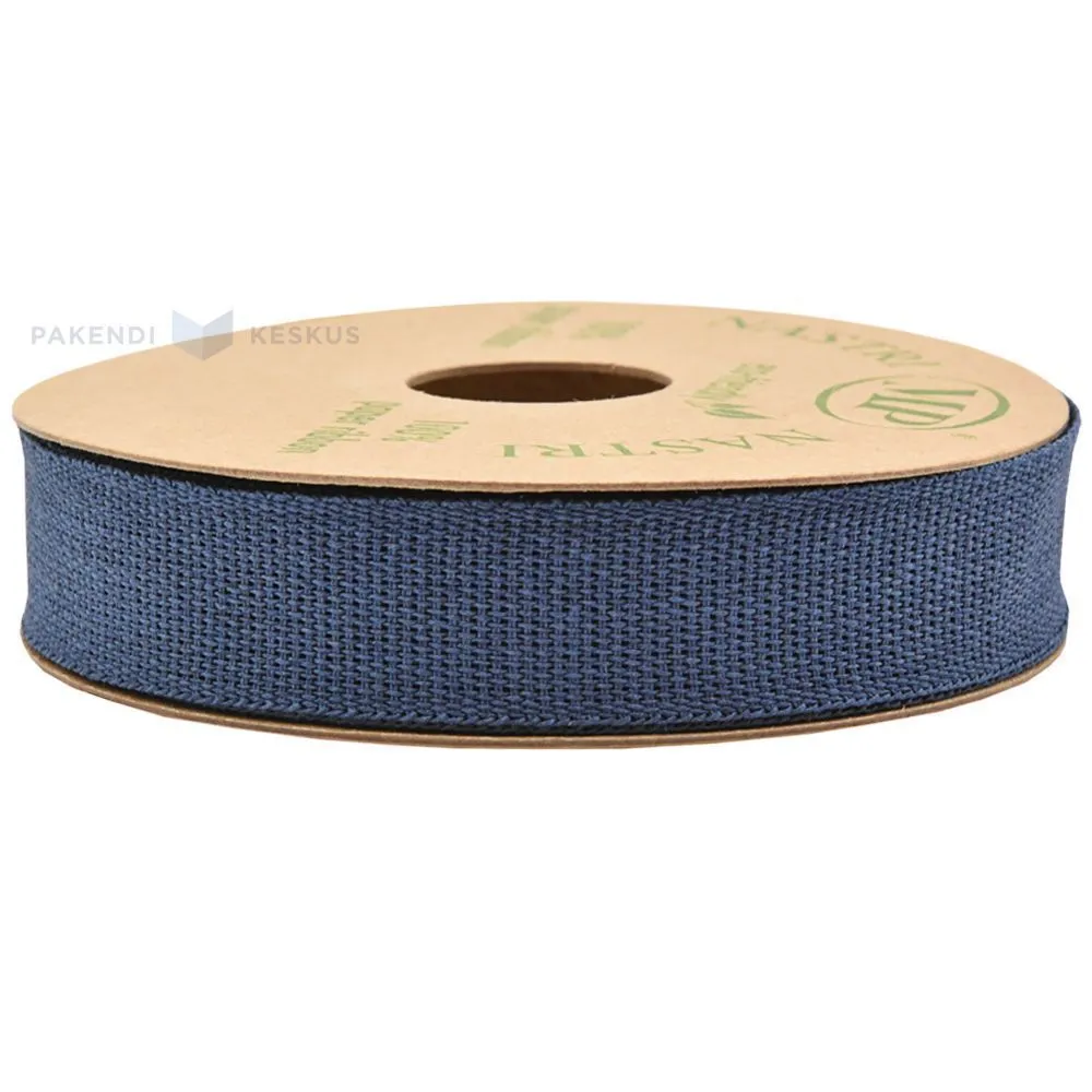 Dark blue paper ribbon 20mm wide, 10m/roll