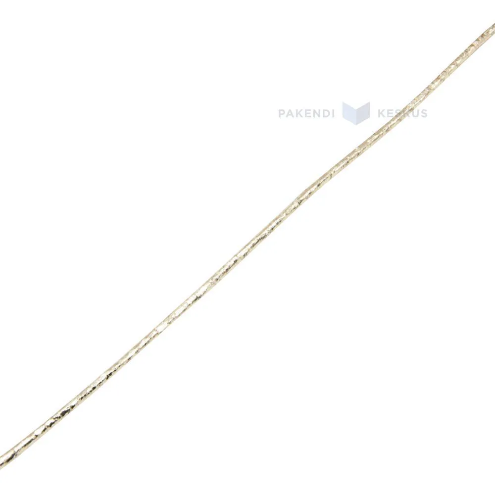 Golden lurex string ribbon 2mm wide, 10m/roll