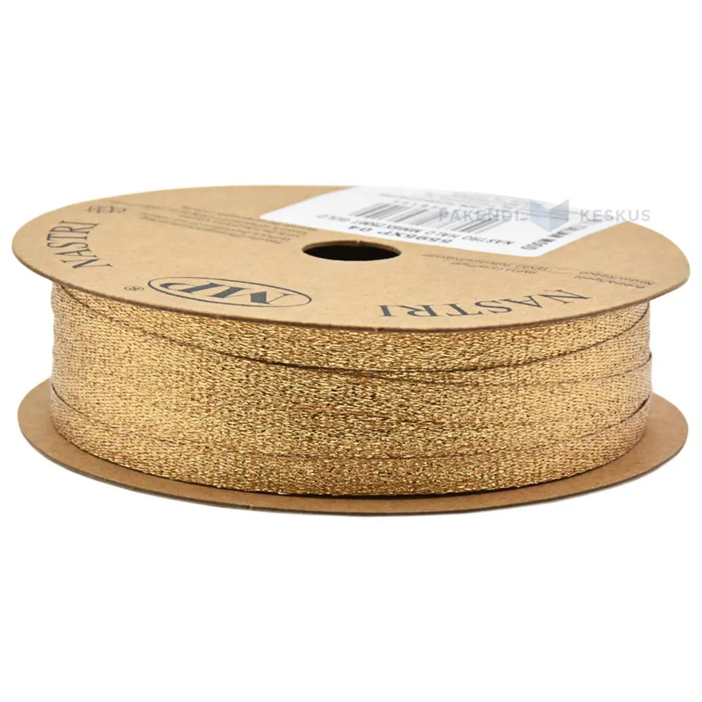 Lahjanauha, lurex, 6 mm, kulta, 25 m rulla