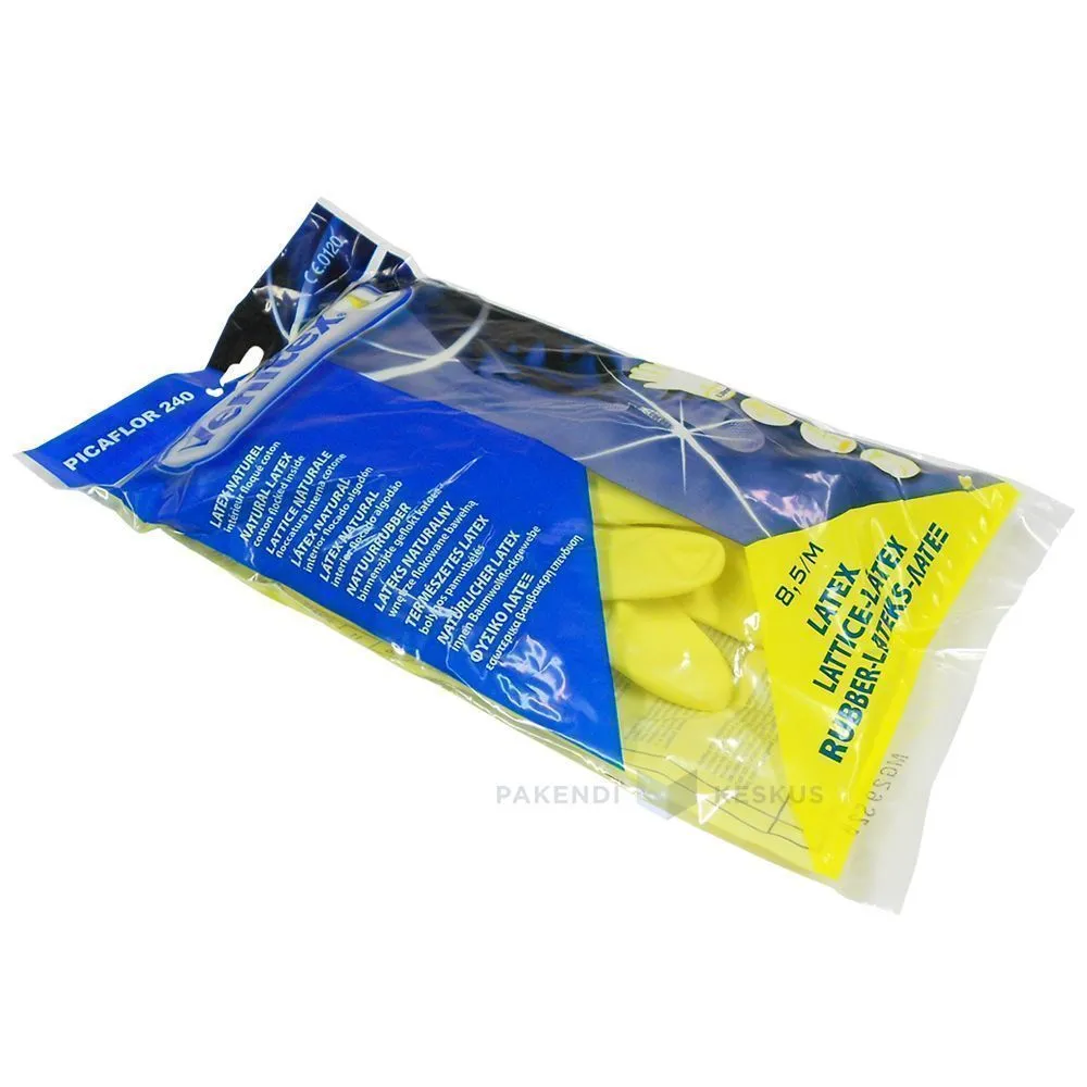 Kollased lateks kummikindad puruvoodriga nr. 7-8