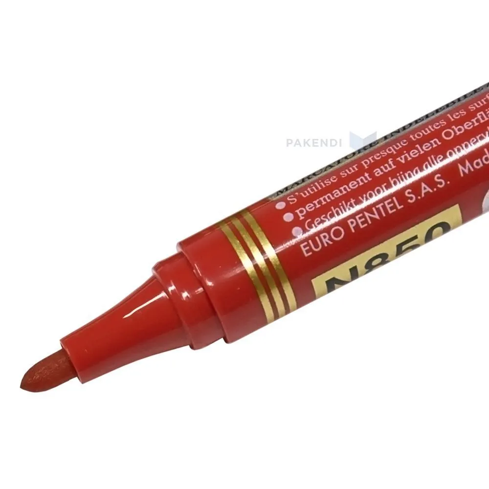 Ümara otsaga punane marker Pentel N850 4,2mm