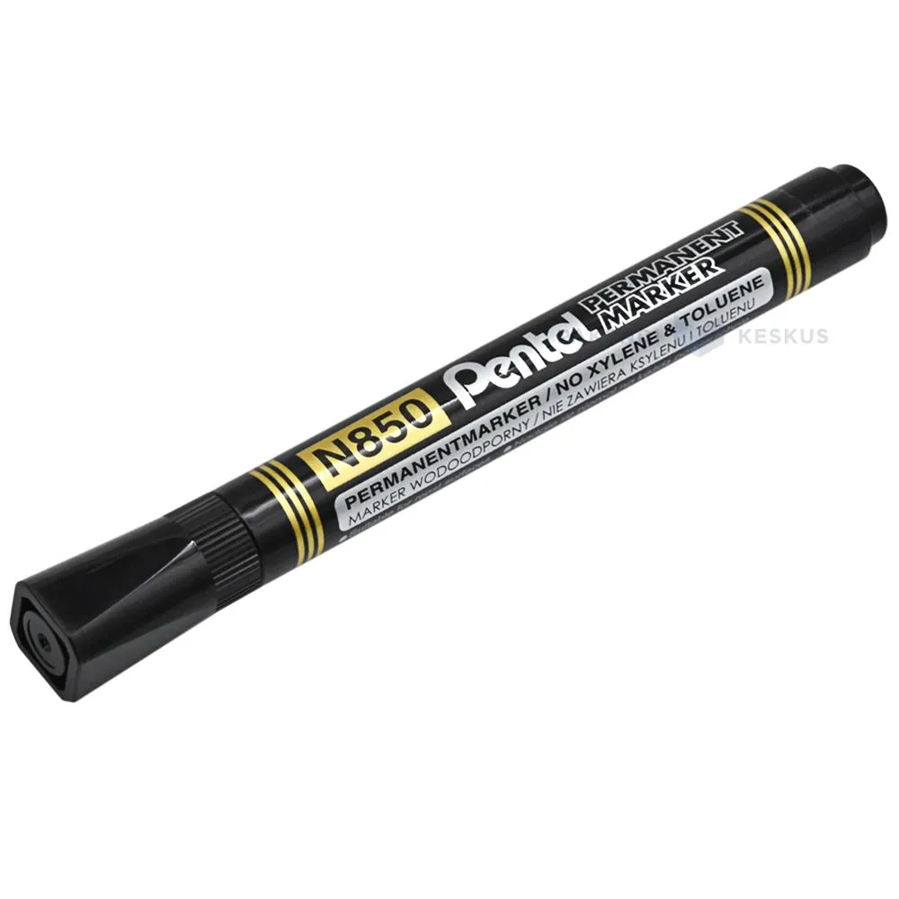 Permanent black marker Pentel N580 with rounded tip 4,2mm