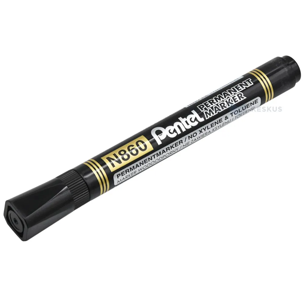 Чёрный маркер со скошенным наконечником Pentel N860 1,8/4,5мм