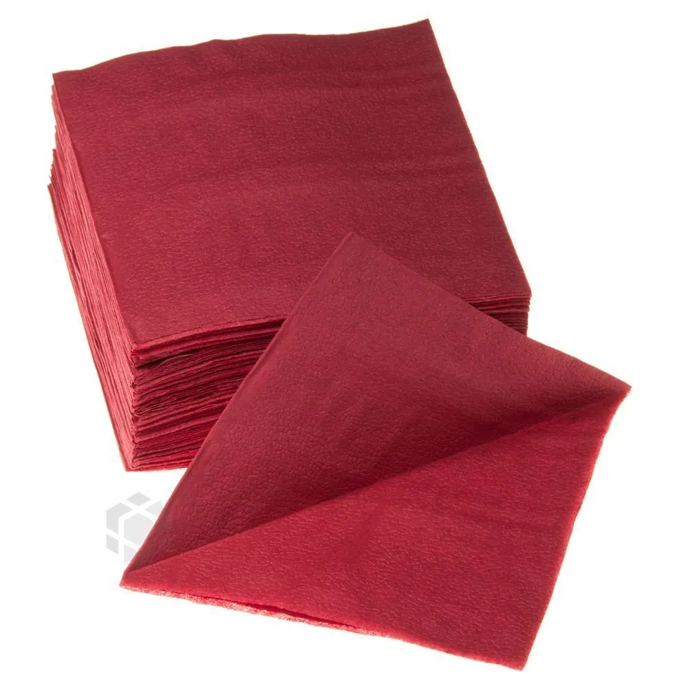 Burgundy 1-layered napkin 24x24cm, 400pcs/pack